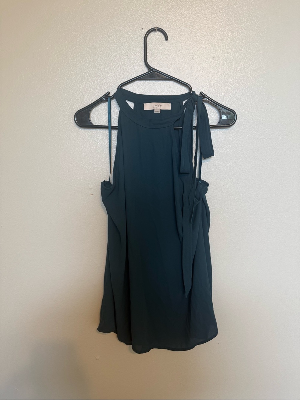 LOFT One-Shoulder Tie-Detail Top in Teal